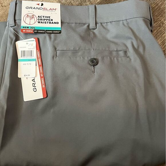 Grand Slam Active Gripper Waistband Regular Fit Performance Golf Pant-Size 46x32 - Picture 2 of 6